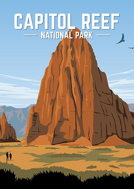 Capitol Reef National Park Vintage Poster