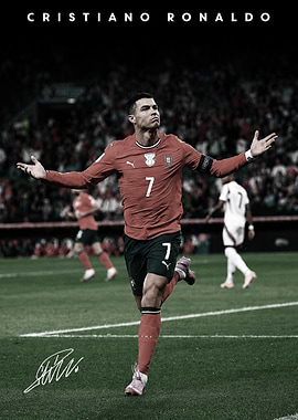 Cristiano Ronaldo celebrating a goal