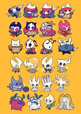 Hollow Knight Chibi Characters
