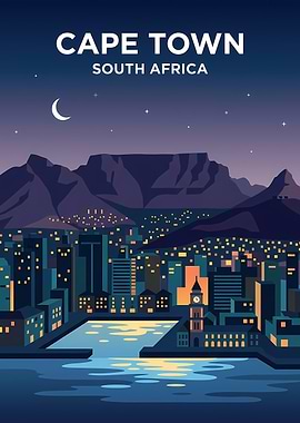 Cape Town Cityscape at Night