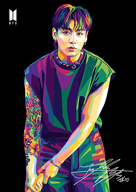 BTS Jungkook Pop Art Portrait