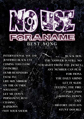 NO USE FOR A NAME Best Song List