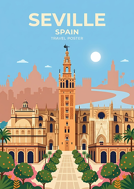 Seville Spain Travel Poster