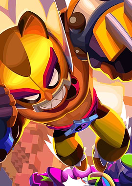 Brawl stars Aggressive Character in Action