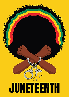 Juneteenth Celebration with Broken Handcuffs
