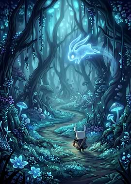 Knight and Spirit in Enchanted Forest