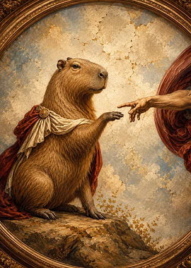 Capybara and God's Hand