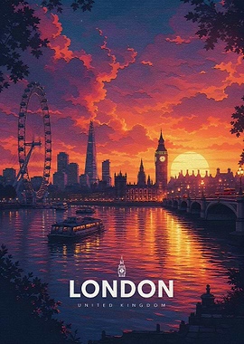 London Skyline at Sunset
