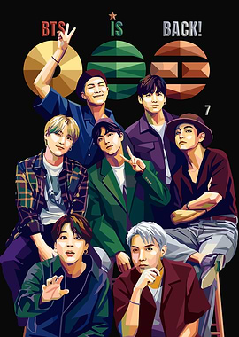 BTS Pop Art Group Portrait