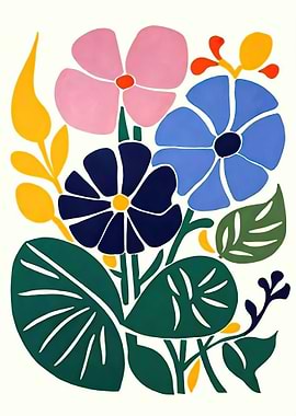 Colorful Abstract Floral Arrangement