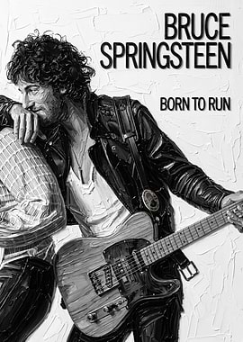 Born to Run Album Cover Painting Art