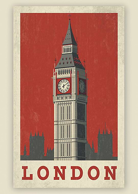Vintage London Travel Poster