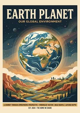 Earth Planet Our Global Environment Poster