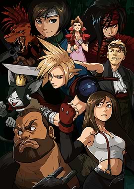 Final Fantasy VII Characters Group Portrait