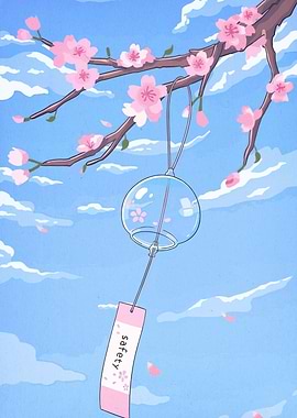 Cherry Blossoms and Wind Chime
