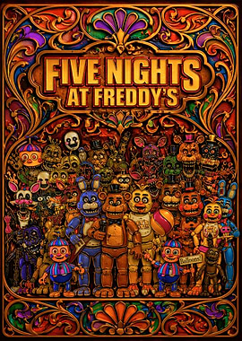 Five Nights at Freddy's Characters Poster