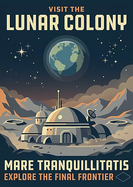 Visit the Lunar Colony Poster