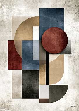 Wabi Sabi Japanese Geometry No. 01 – Modern Zen Abstract Wall Art