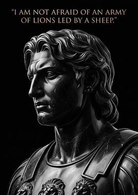 Alexander the Great Quote Bust