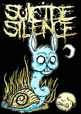Suicide Silence Bunny Snail Skull Art