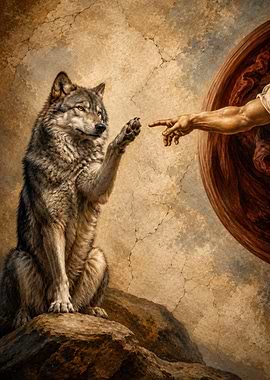 Wolf and God's Hand