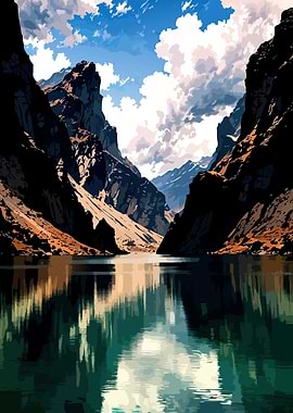 Mountain Lake Reflection
