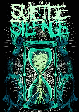 Suicide Silence Hourglass Raven Art