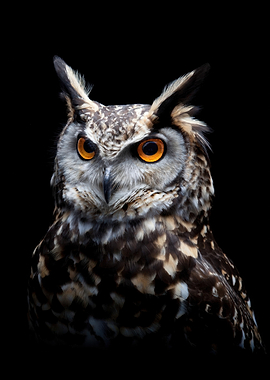Close-up of a Spotted Eagle-Owl