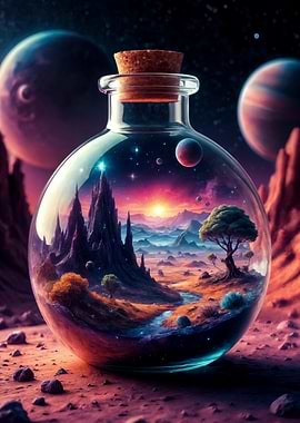 Cosmic Landscape in a Bottle