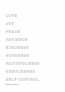 Fruits of the Spirit List
