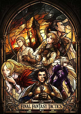 Final Fantasy Tactics Stained Glass Art