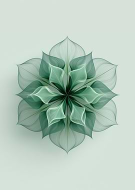 Green Floral Mandala