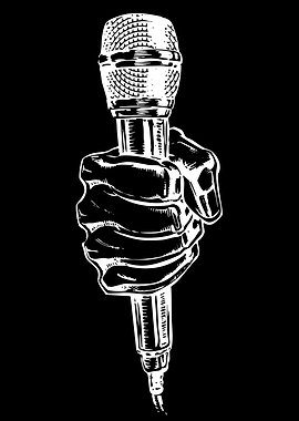 Hand Holding Microphone