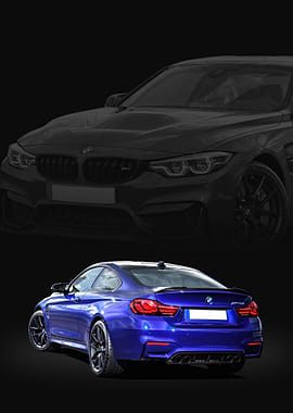 Blue BMW M4 CS