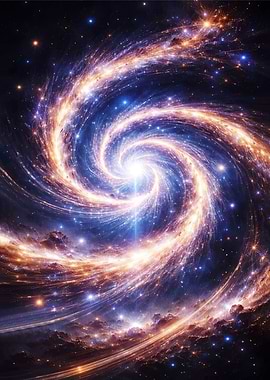 Swirling Galaxy with Bright Core
