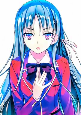 Anime Girl with Blue Hair