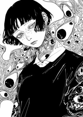 Surreal Portrait with Eyes