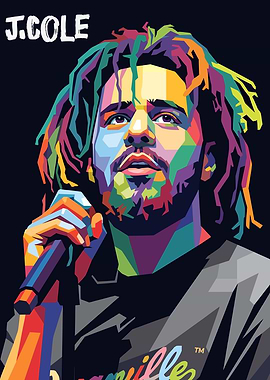 J. Cole Pop Art Portrait