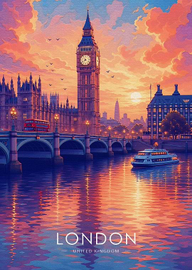 London Skyline at Sunset