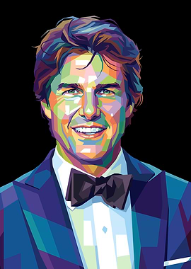 Tom Cruise Pop Art Portrait