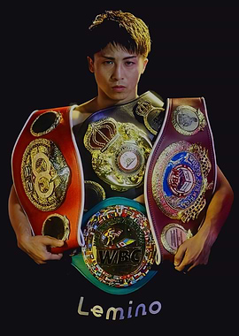 Boxer with Championship Belts