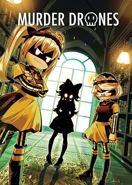 Murder Drones Characters in Library
