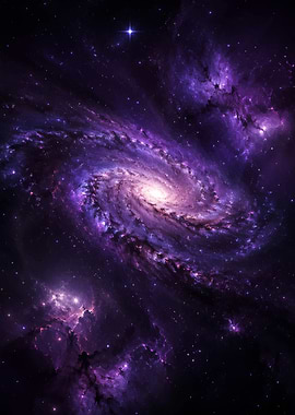 Purple Spiral Galaxy
