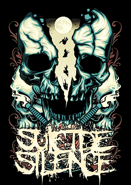 Suicide Silence Skulls and Falling Figures
