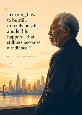 Morgan Freeman quote about stillness