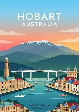 Hobart, Tasmania Travel Poster