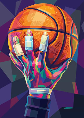 Pop Art Basketball Hand