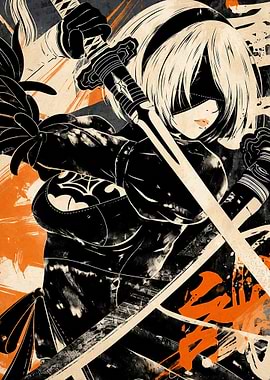 2B with Swords