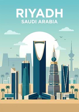 Riyadh Skyline Poster