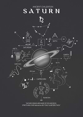 Saturn Ancient Civilization Poster